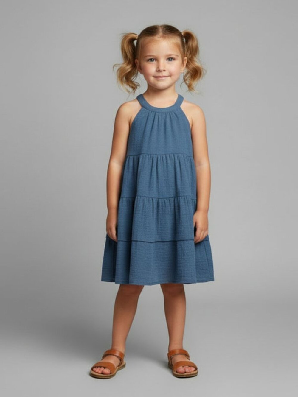 NWT Vignette Maleia Girls Dress in Blue